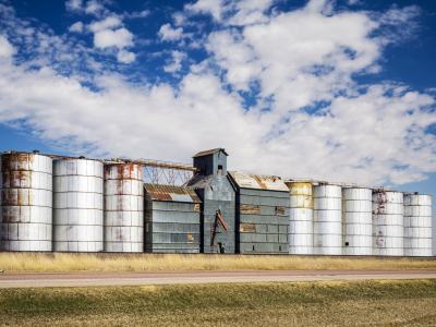 NEsp24-4-Grain-Elevator-with-Bookend-Metal-Silos