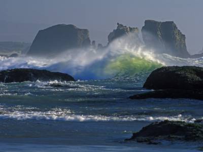 Pacific Ocean Waves, Cape Kiwanda, near Pacific City, Oregon - ORf05.5