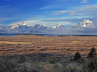 The Grand Tetons from north of Jackson Lake Junction, Grand Teton National Park, Wyoming - TNPp1