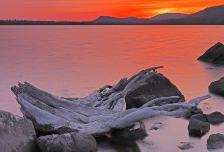 MHTsp22 Sunset over Flagstaff Lake
