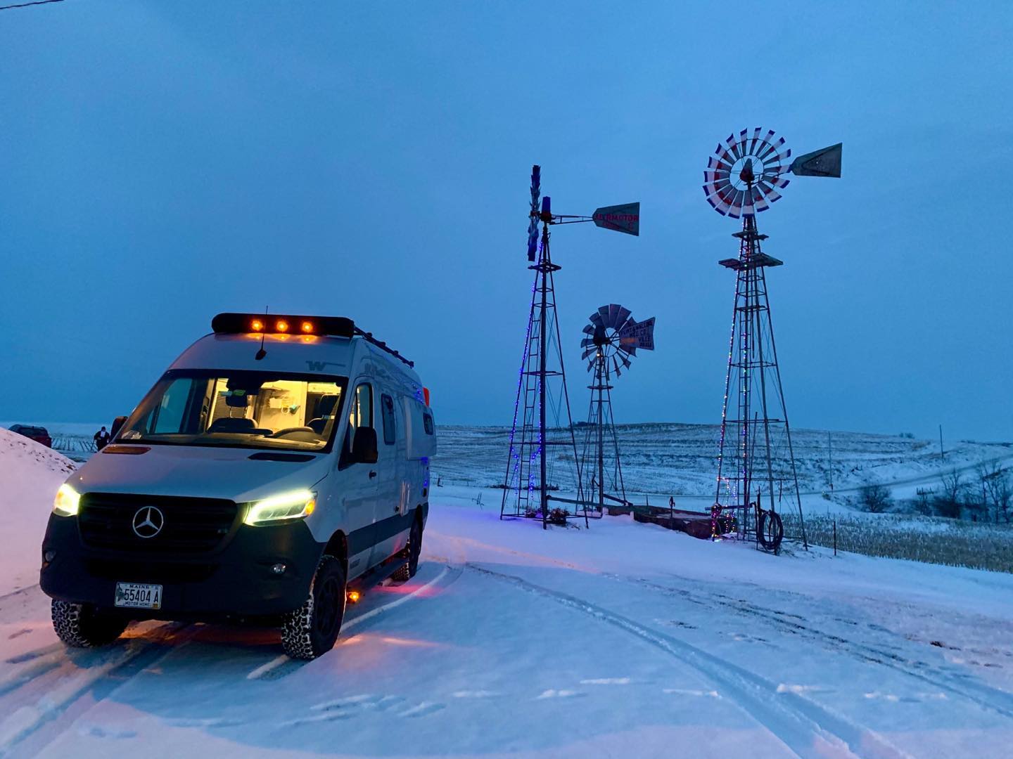 Day Four, we pulled in to Windmill Acres, located in Ndola, Iowa close to the Nebraska line. The Harvest Host proprietor, Mike Gibbs greeted us with a blazing fire pit, snack tray and hot mulled wine. Quite a treat! #harvesthosts #4x4sprintervan #vanlife #windmill acres #orcuttphotography #lifeontheroad #gnarvan